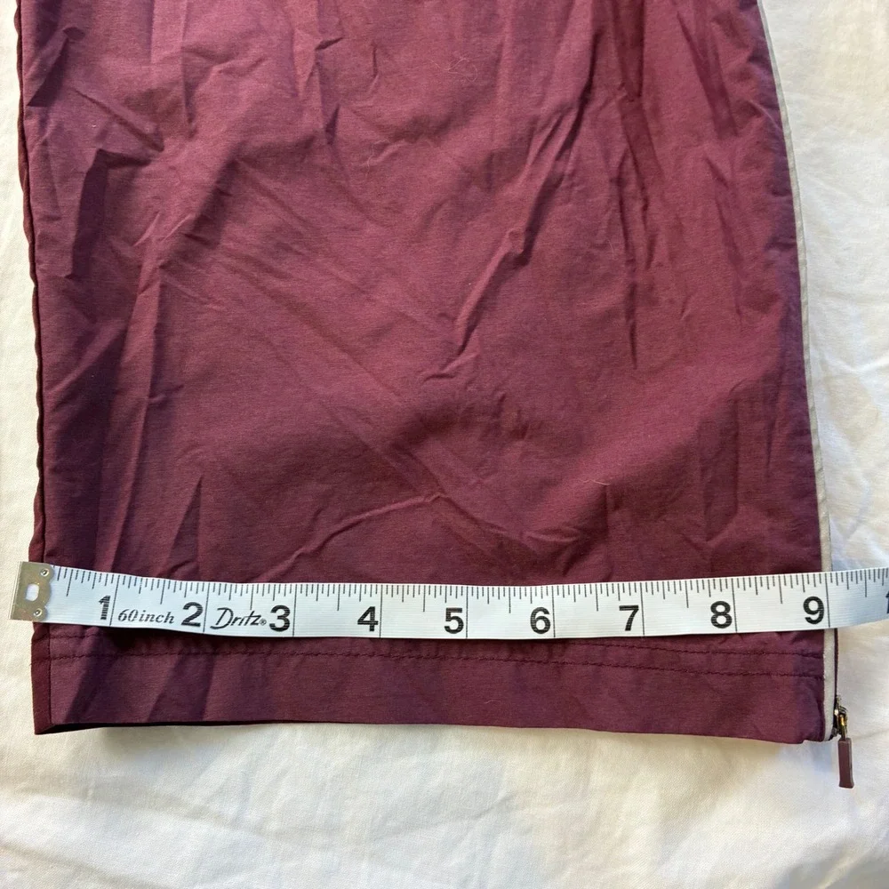 Adidas Mens XL Track Pants Maroon Burgundy Windbreaker Mesh Lined Ankle Zip